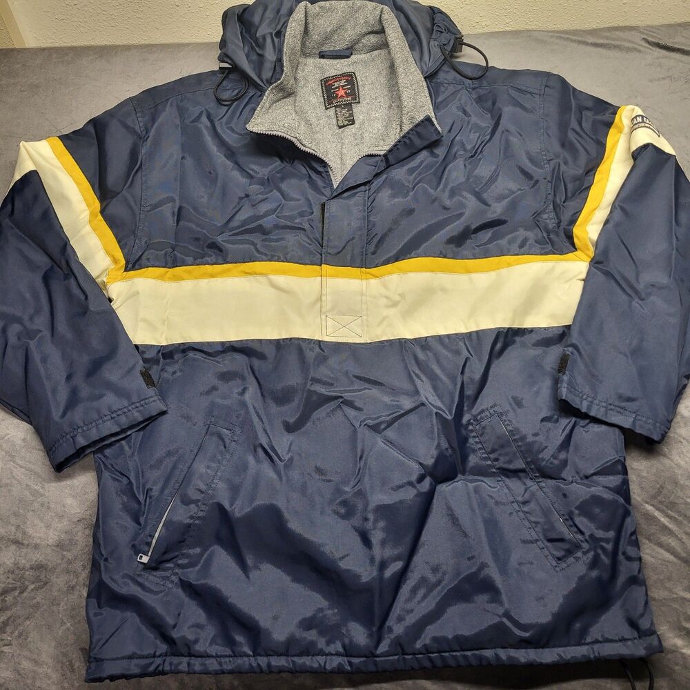 Vintage 90's American Eagle Outfitters Anorak Jacket Mens Large Navy Nylon Lined